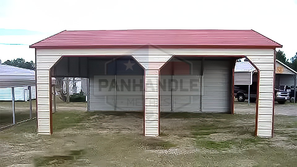 24x26x8 Side Entry Two Car Carport 24x26x8 Side Entry Two Car Carport