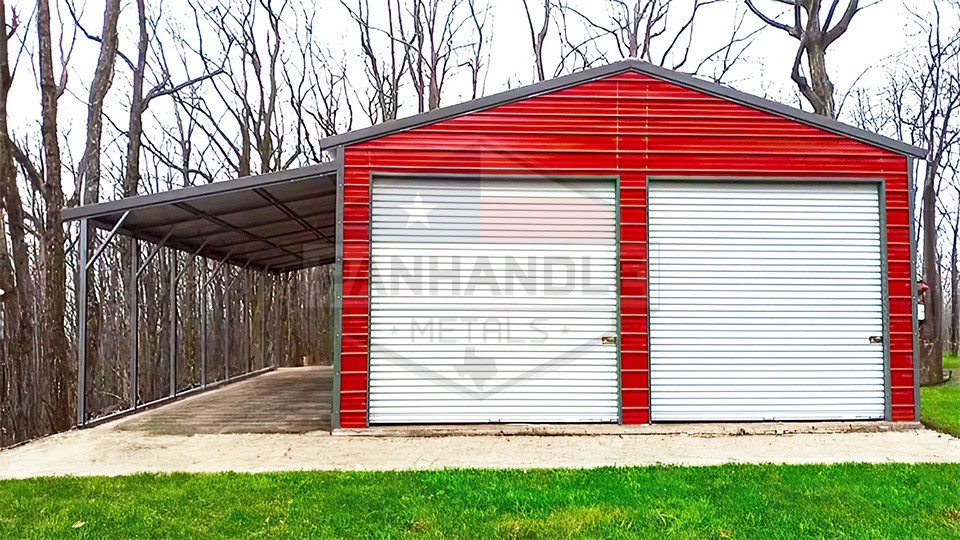 18x45x15 Garage with Lean-To 18x45x15 Garage with Lean-To