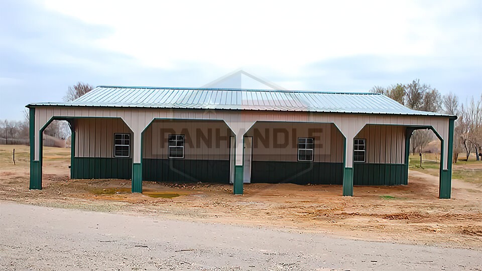 24x45x10 Garage with Lean to 24x45x10 Garage with Lean to