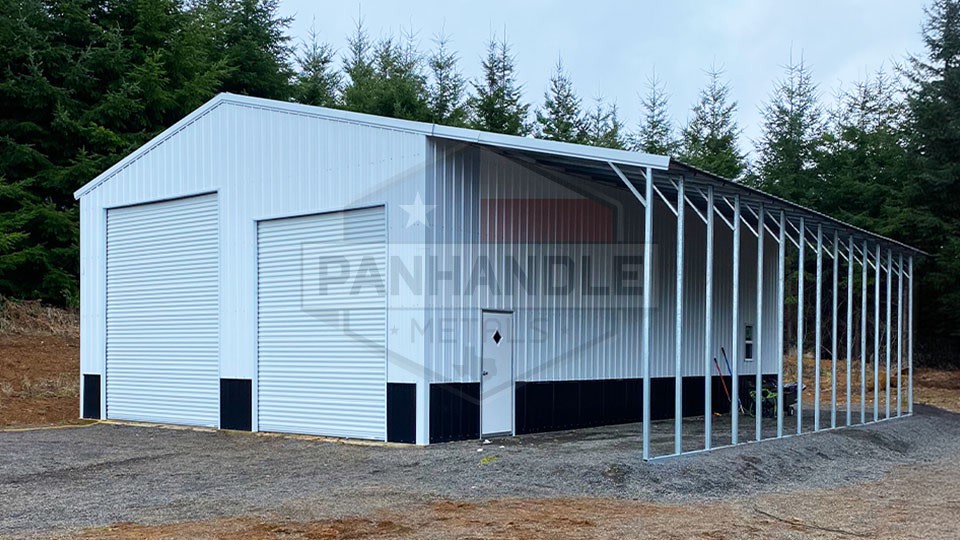 28x50x13 Garage with Lean-to 28x50x13 Garage with Lean-to