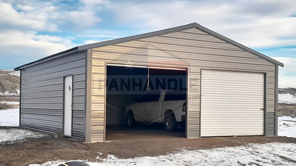 24x30x9 Vertical Roof Garage 24x30x9 Vertical Roof Garage