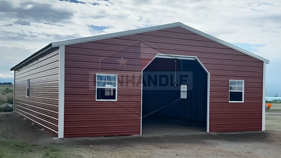 22x25x8 Metal Garage