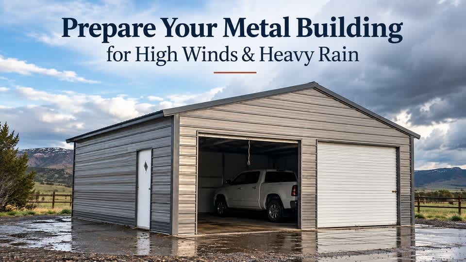 How to Prepare Your Metal Building for High Winds and Heavy Rain
