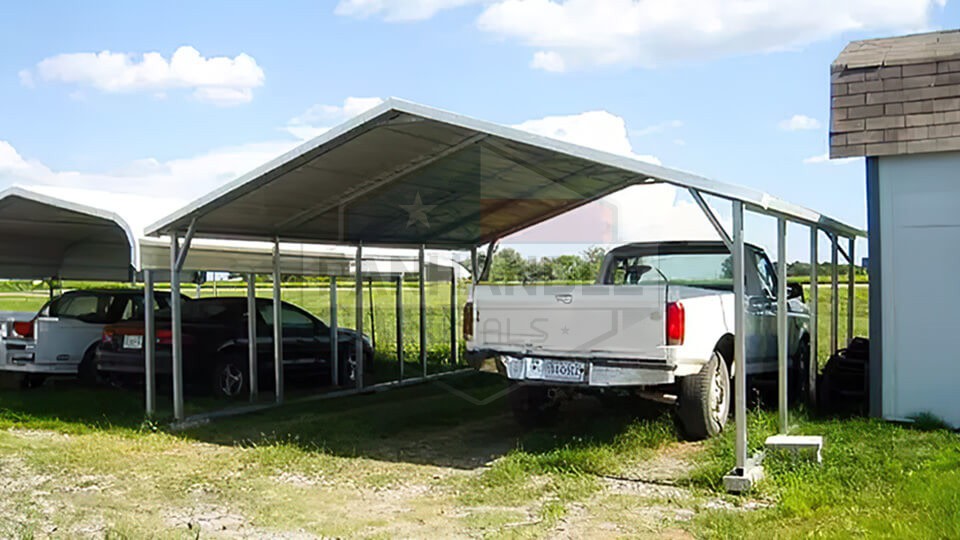 18x20x6 Two Car Metal Carport 18x20x6 Two Car Metal Carport