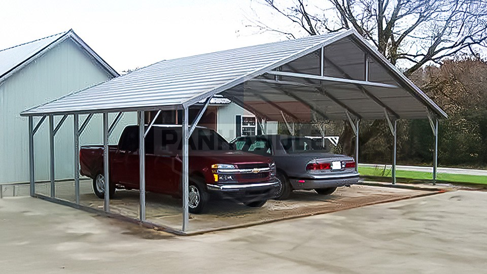 26x25x8 A-Frame Horizontal Carport 26x25x8 A-Frame Horizontal Carport