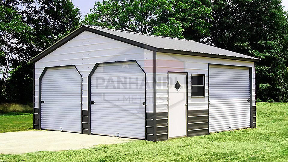20x20x10 Vertical Roof Metal Garage 20x20x10 Vertical Roof Metal Garage