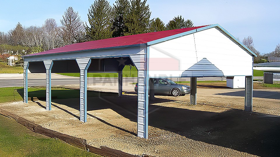 18x30x7 Side Entry Steel Carport 18x30x7 Side Entry Steel Carport
