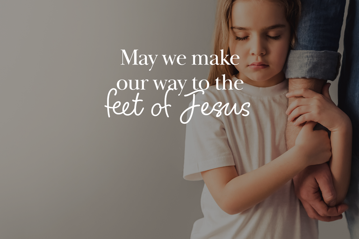 At His Feet and In His Arms