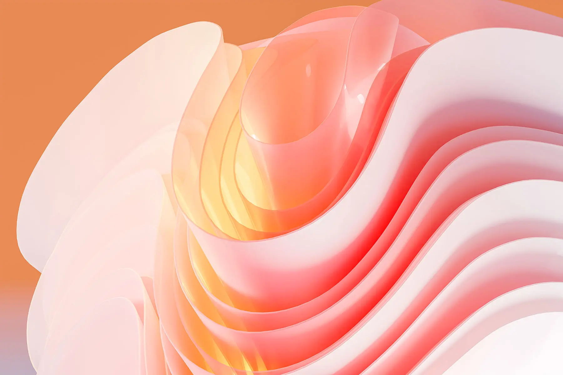 Sculptural plastic forms resembling female anatomy.