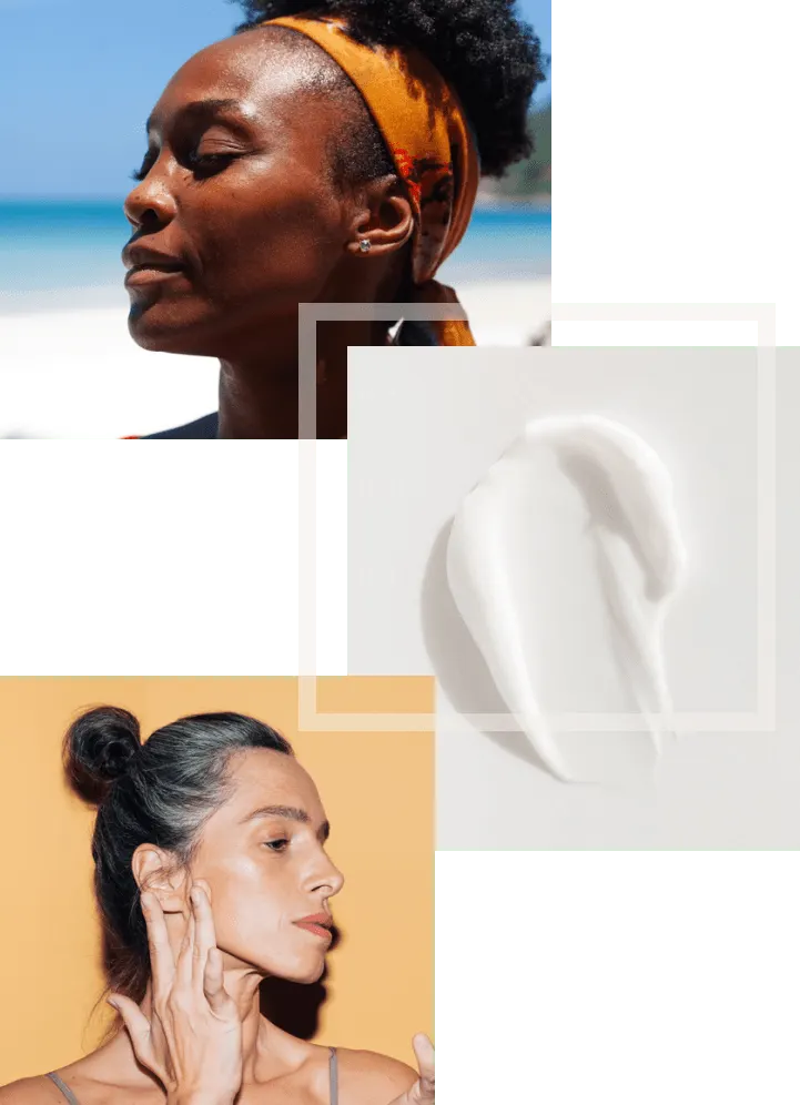 Skincare collage