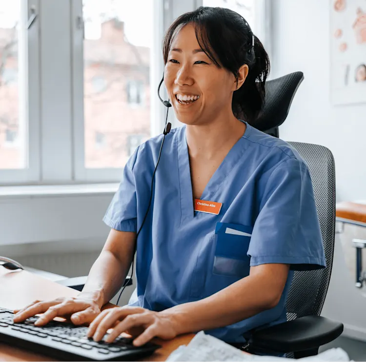 Provider with headset