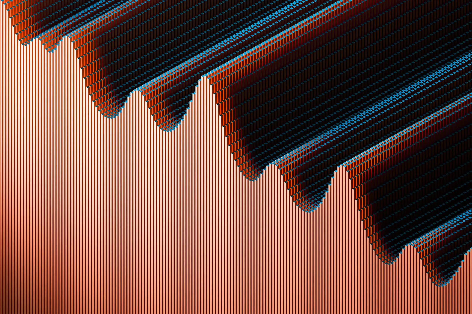 Abstract 3-D digital graph showing vascular aging and estrogen levels fluctuating.