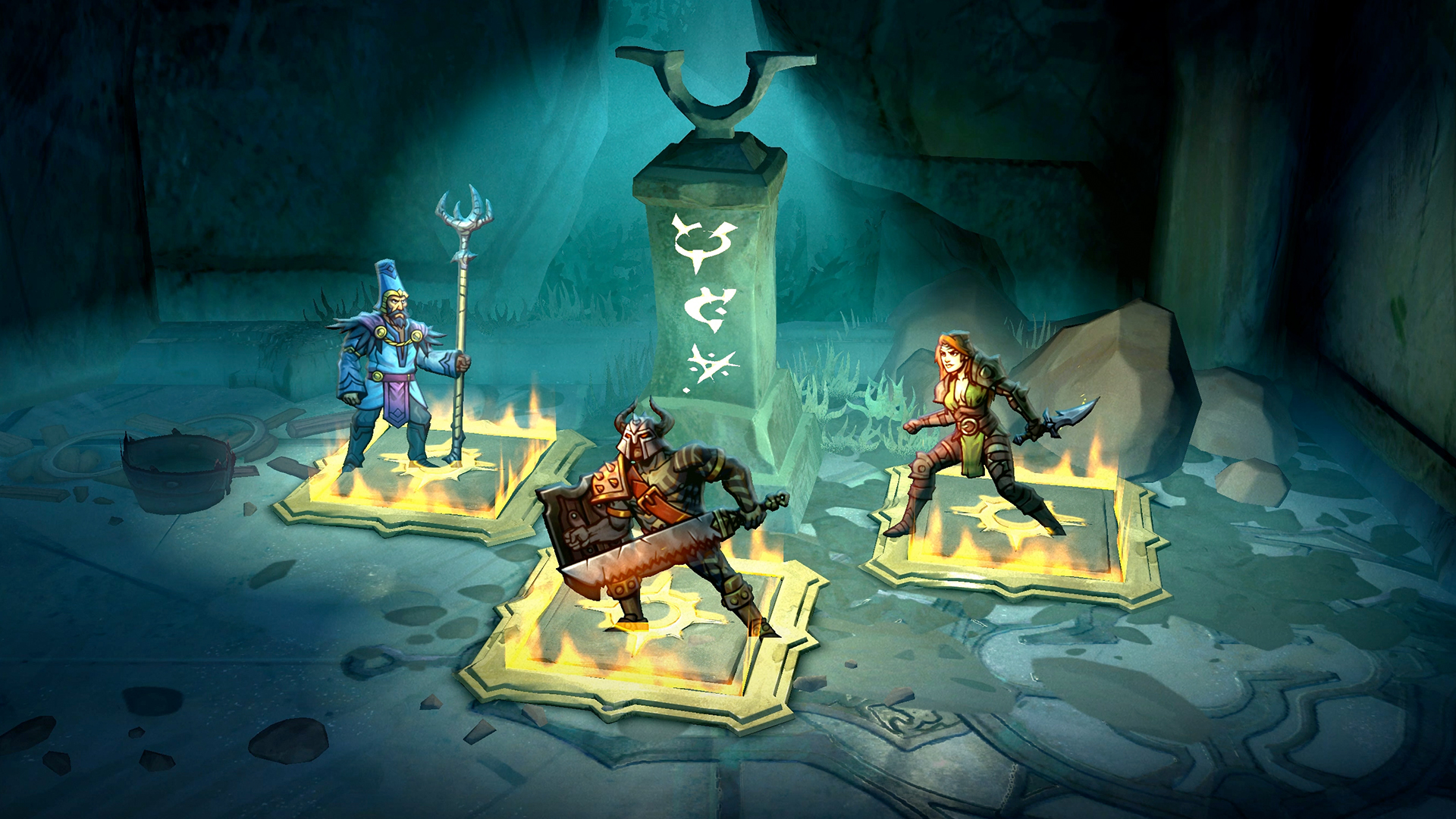 Band together with two friends to challenge the legendary dungeons