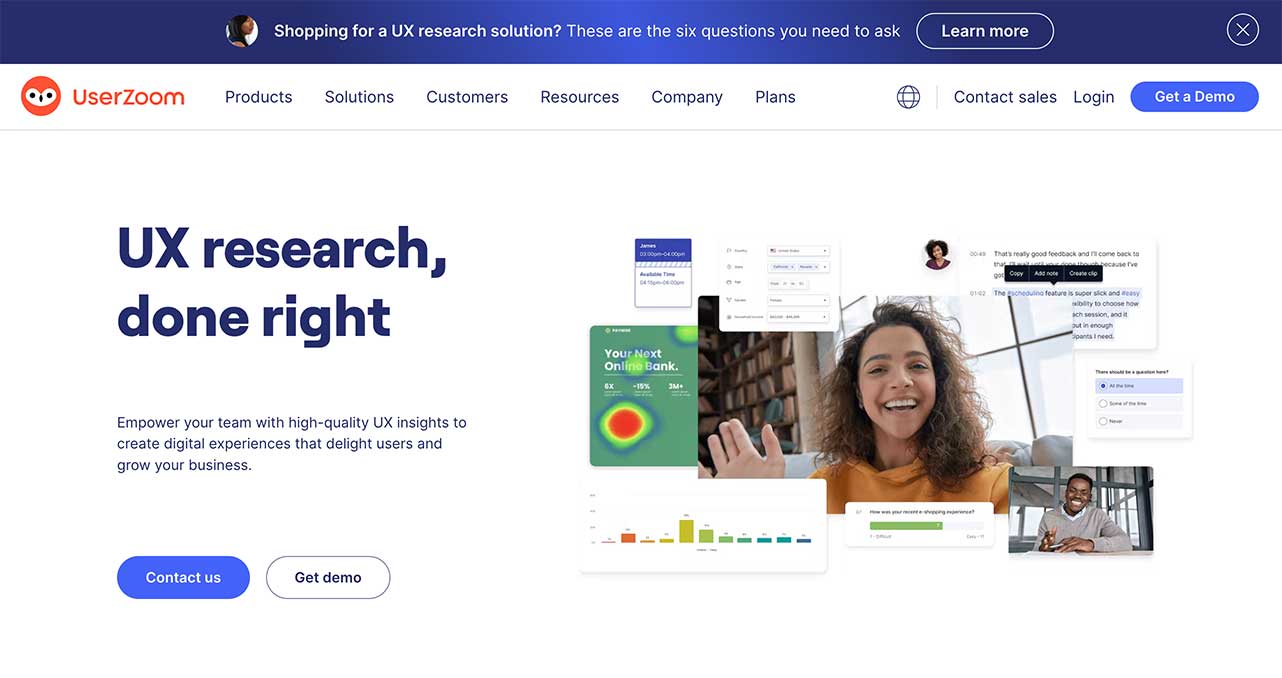 Userzoom for UX research.