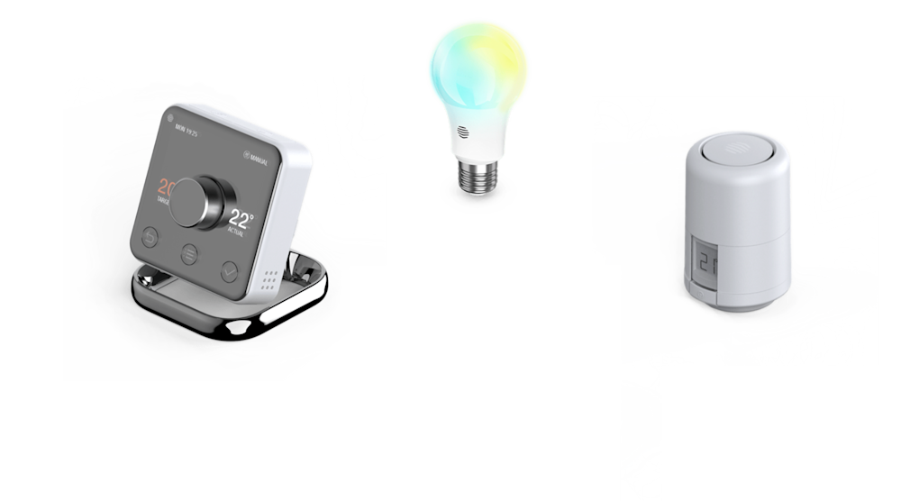 Example set of Hive smart home products that work with HomeShield