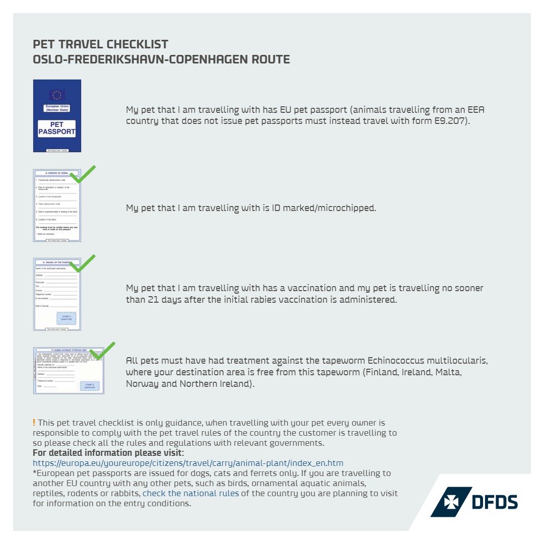 PET TRAVEL CHECKLIST OSLO-FREDERIKSHAVN-COPENHAGEN1