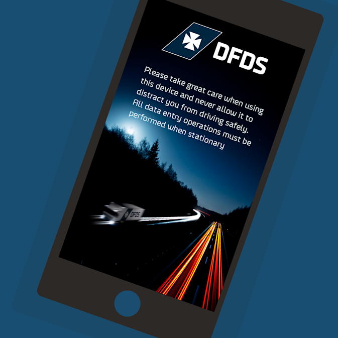Screenshot of the DFDS Driver mobile app