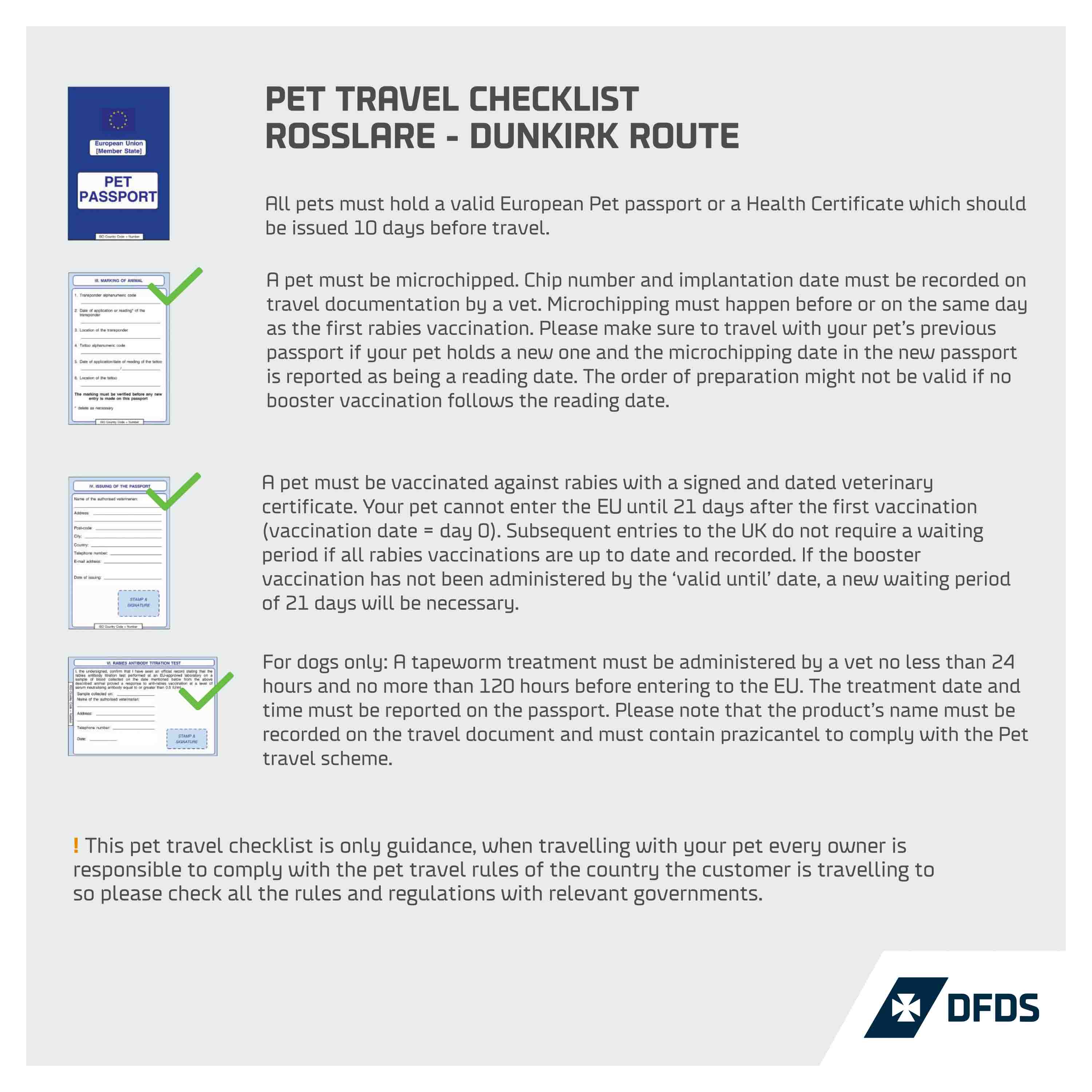 Please check the Pet Travel Checklist here