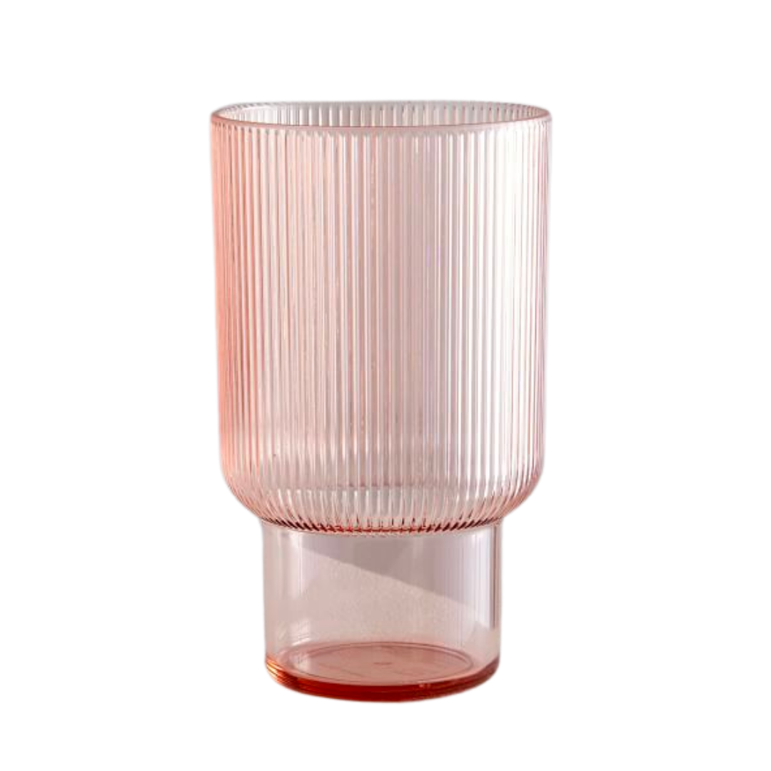 Fluted acrylic drinking glasses 