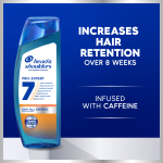 Infographic: Head & Shoulders Pro-Expert 7 Hair Fall Defense - increases hair retention over 8 weeks - 300 ml bottle.