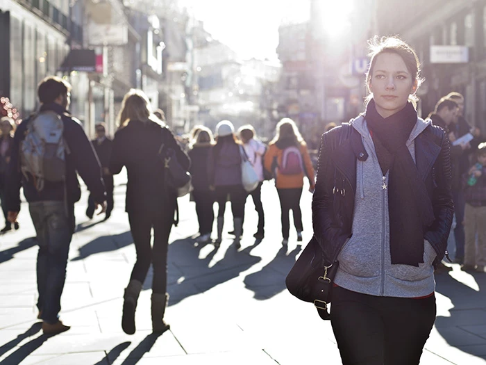 People walking on a street