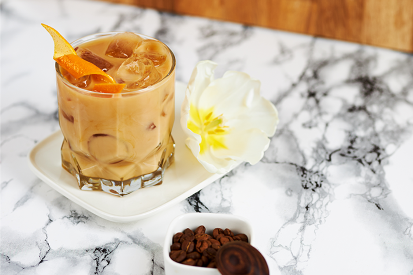Orange coffee cocktail