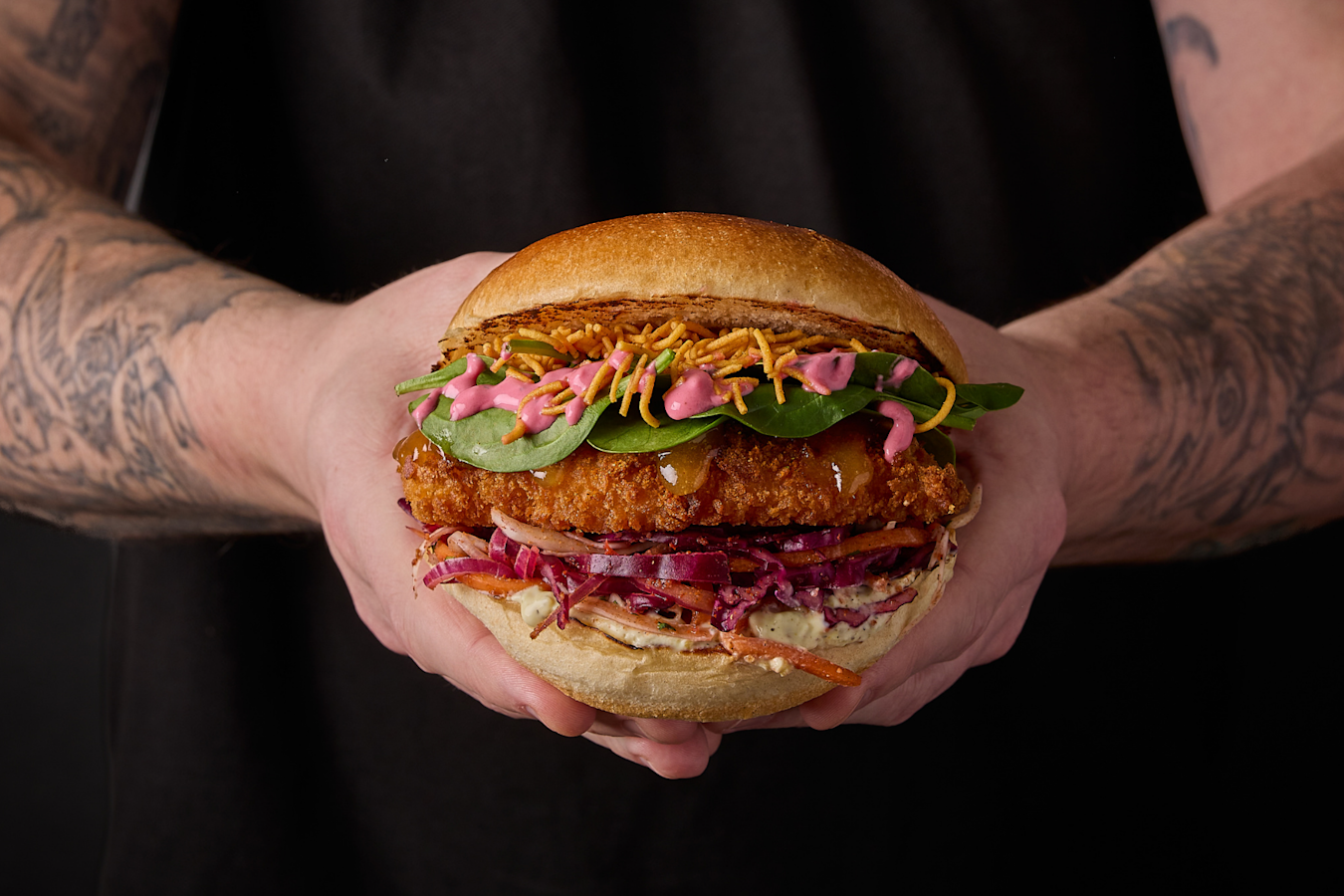 Masala Fried Chicken Burger