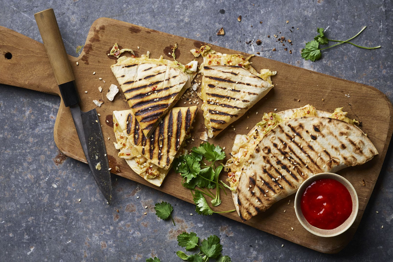 Quesadillas med kimchi
