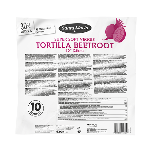 Tortilla beetroot