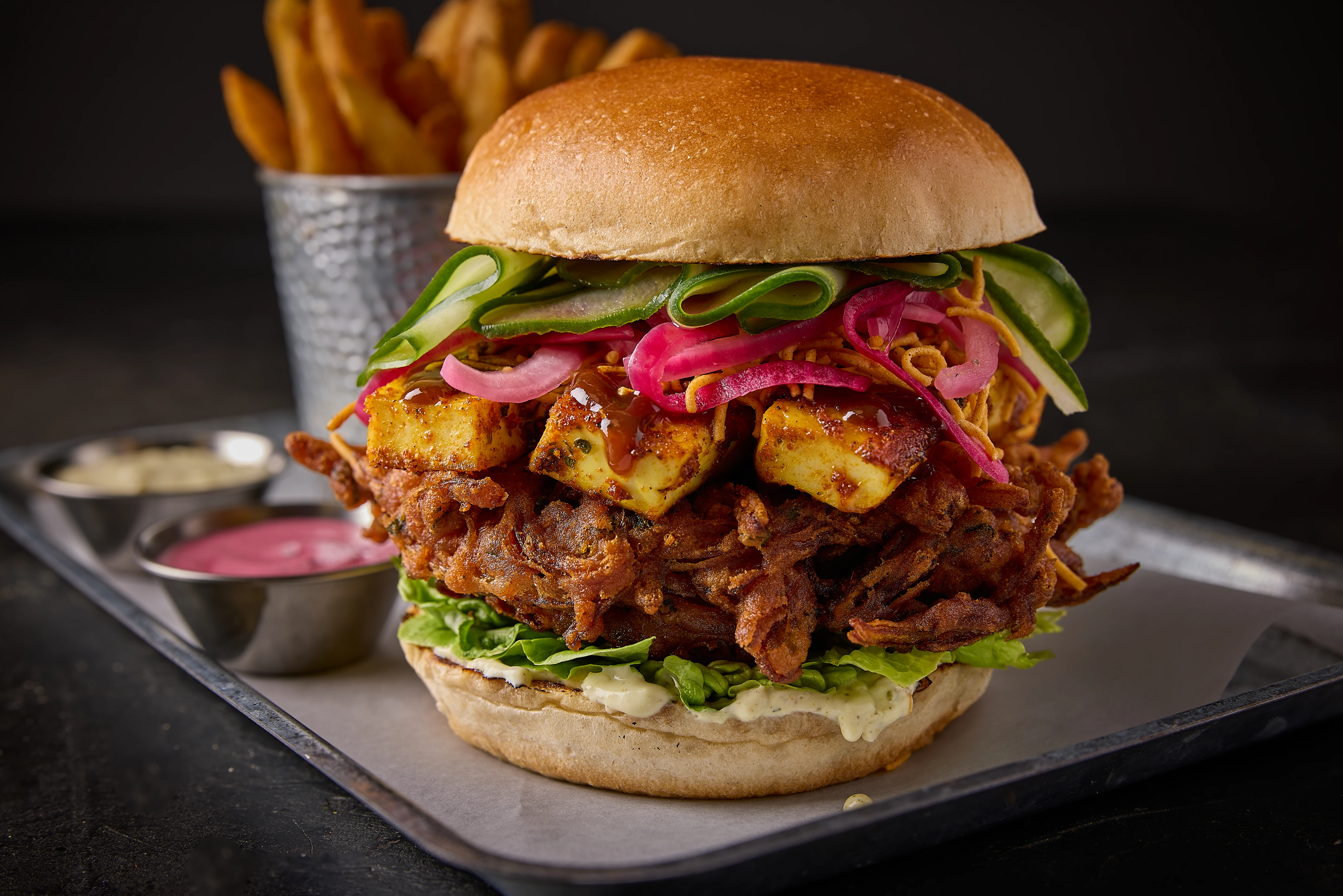 Tikka Paneer Stack Burger