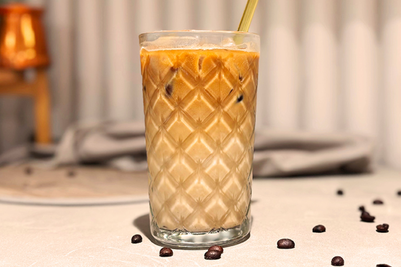 Salted honey ice latte