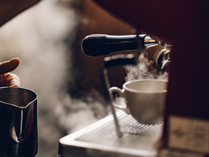 Espresso machine steam