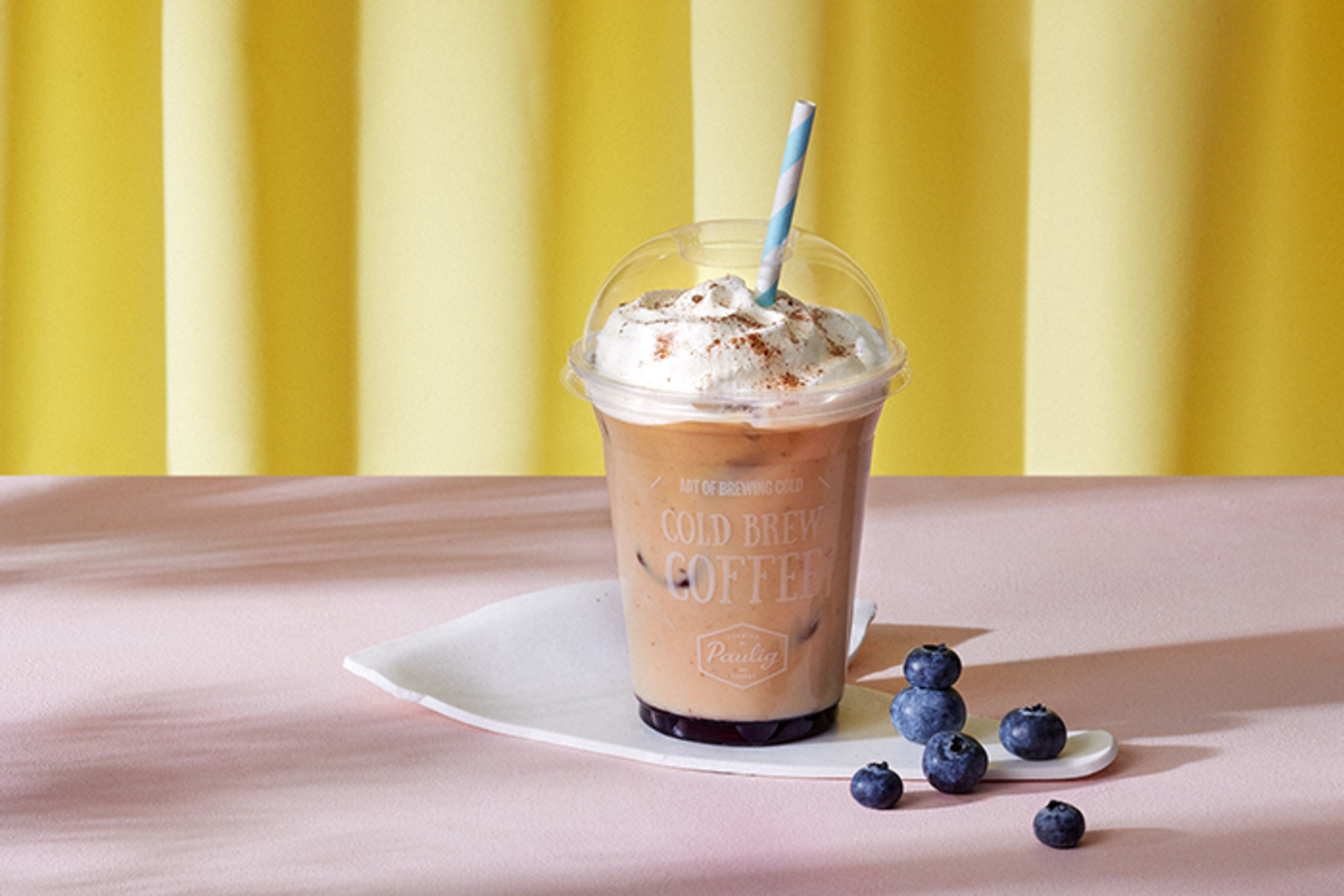 Blueberry ice latte