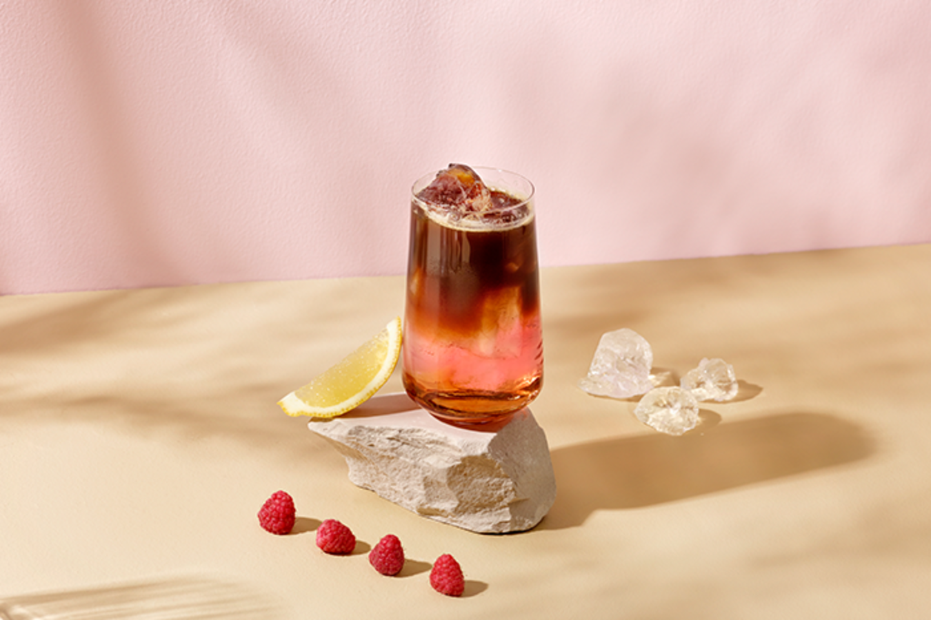 Coffee Rasberry Rhubarb Cold Brew Tonic