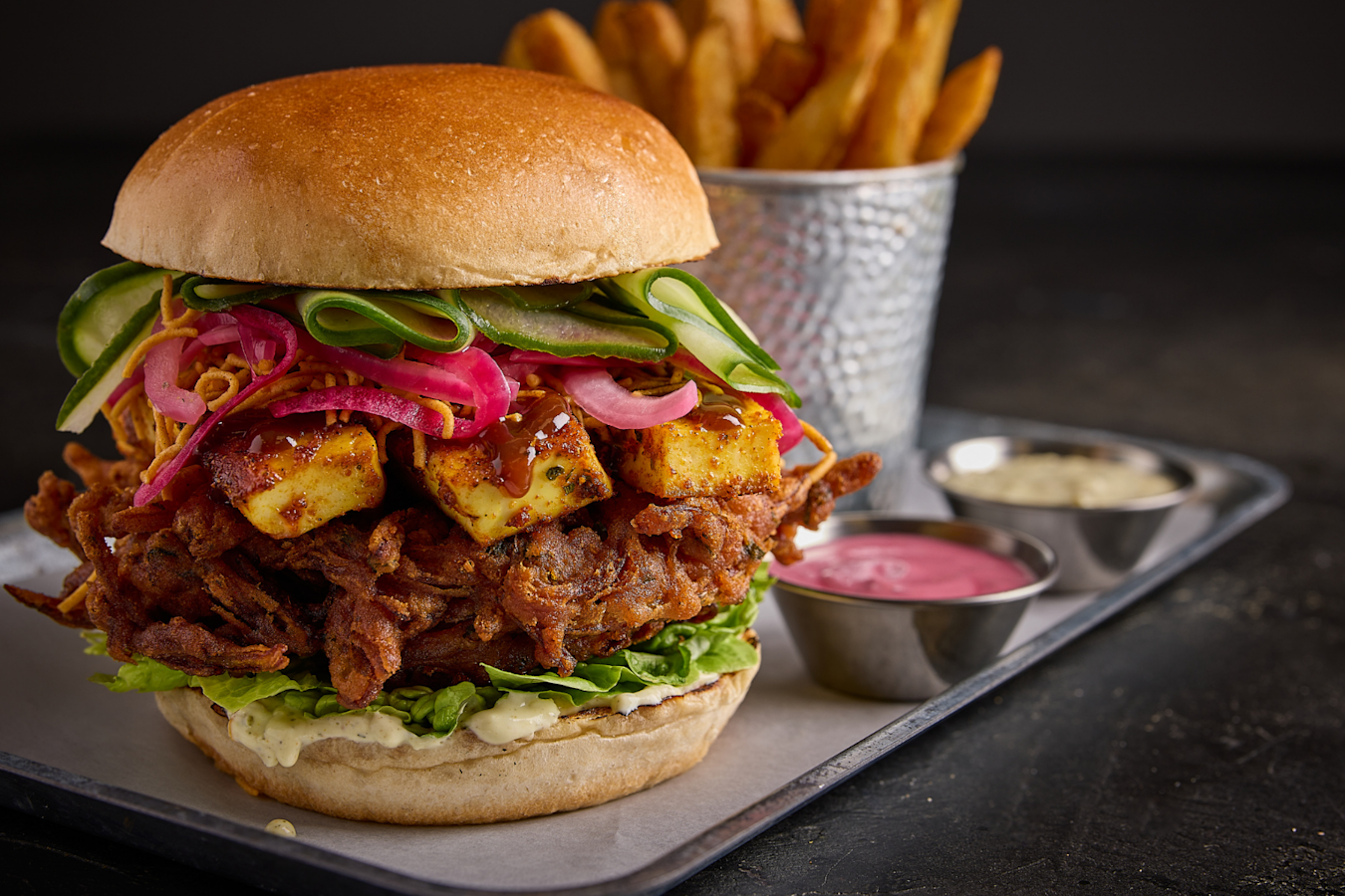 Tikka Paneer Stack Burger