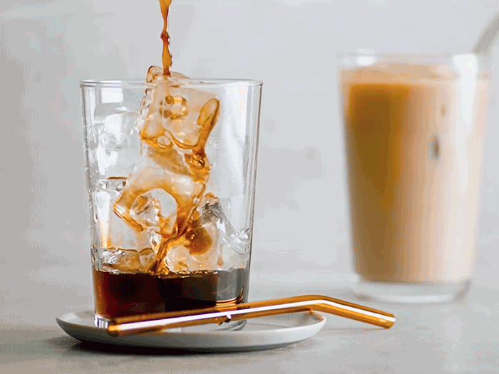Cold brew mixing with milk GIF