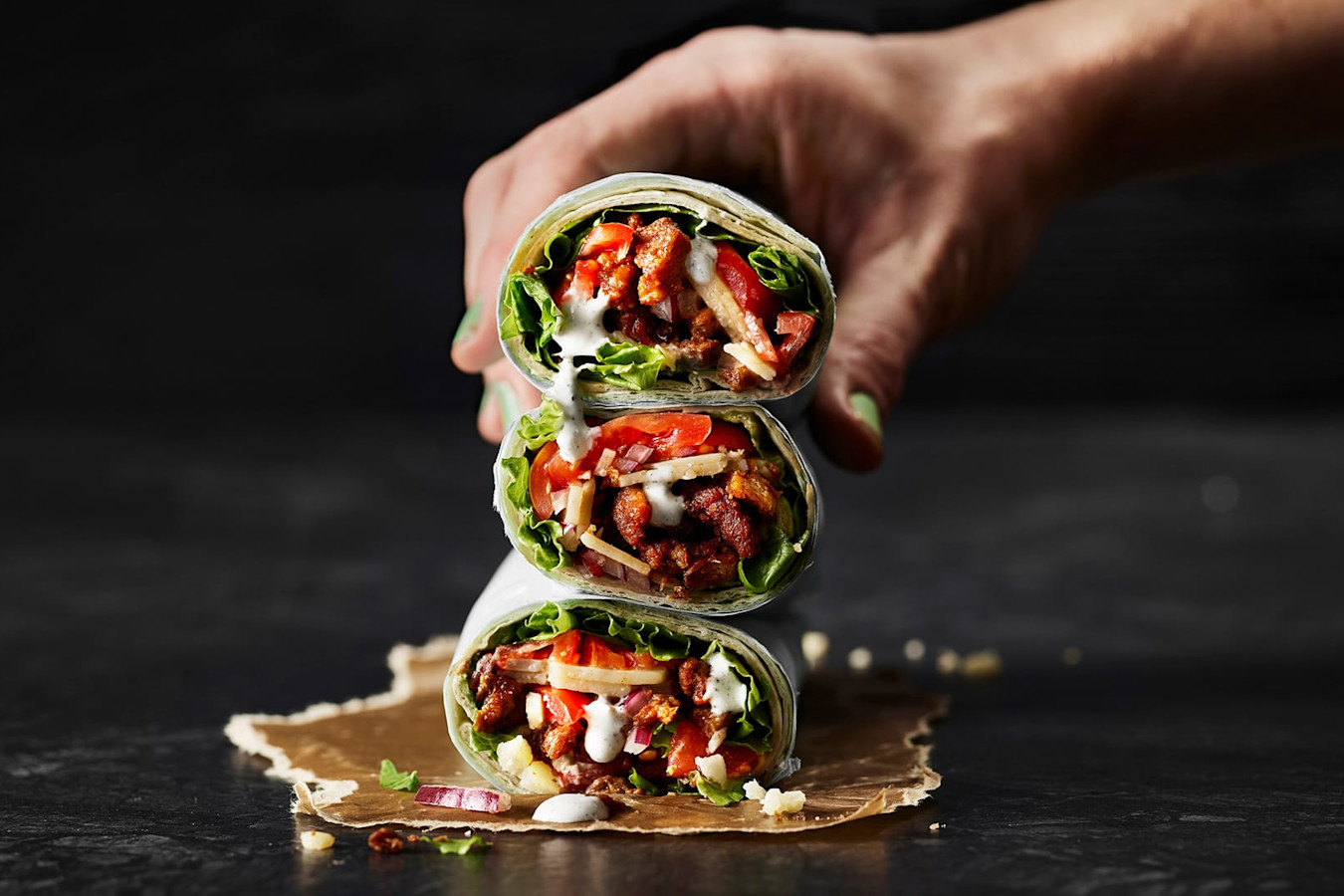 Wrapped Caesar Salad