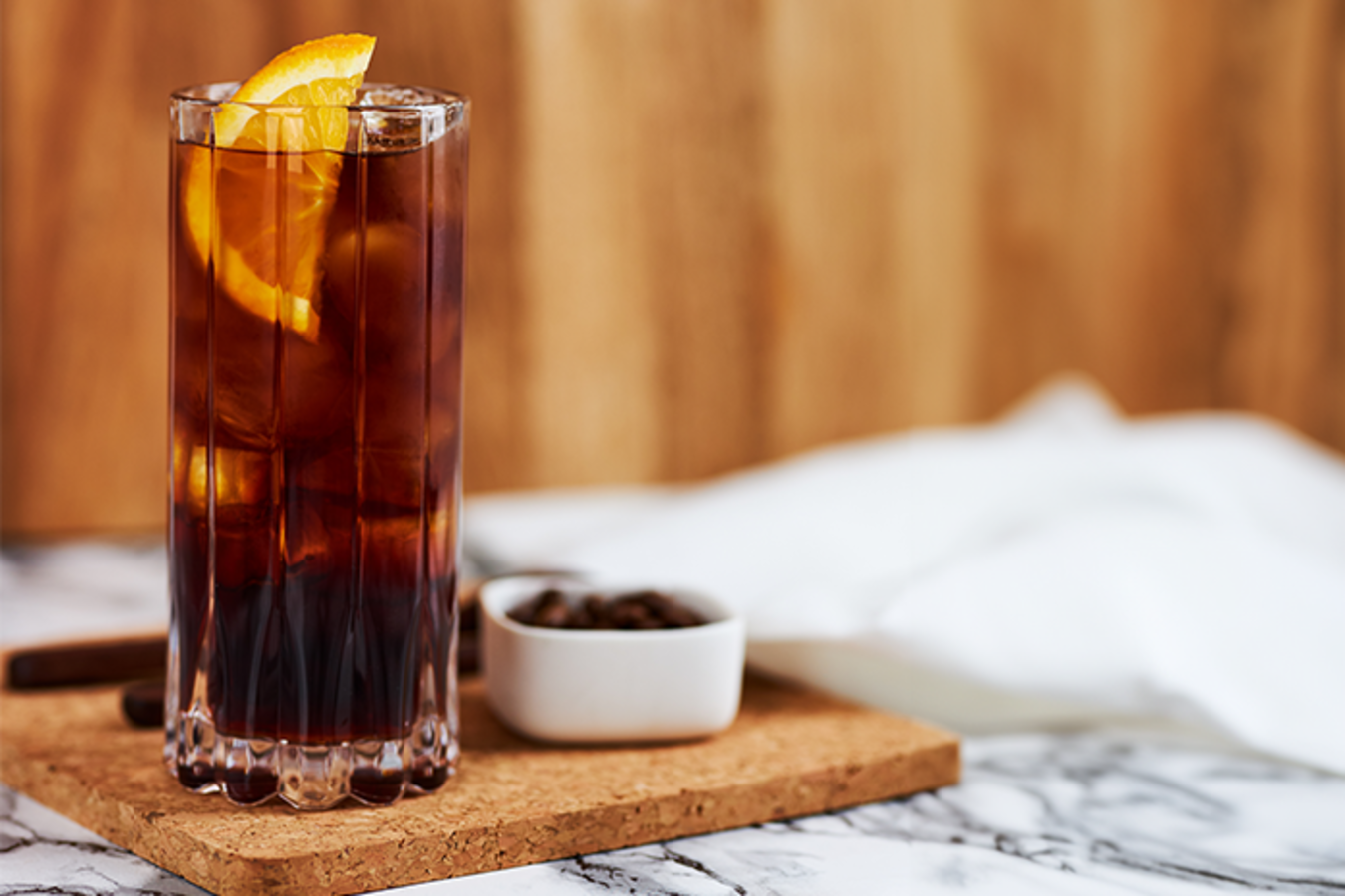 Orange spritzer coffee cocktail