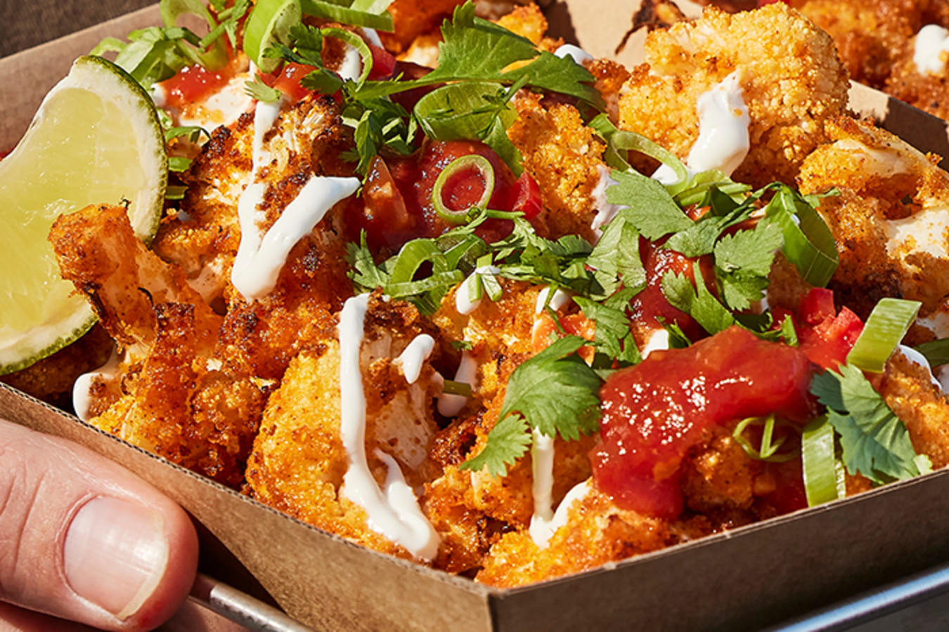 Battered cauliflower salsa rio grande 4-3