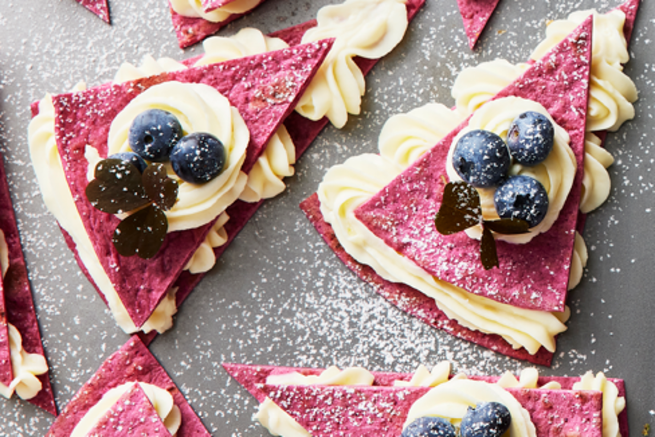 Purple hazy cream cheese slice