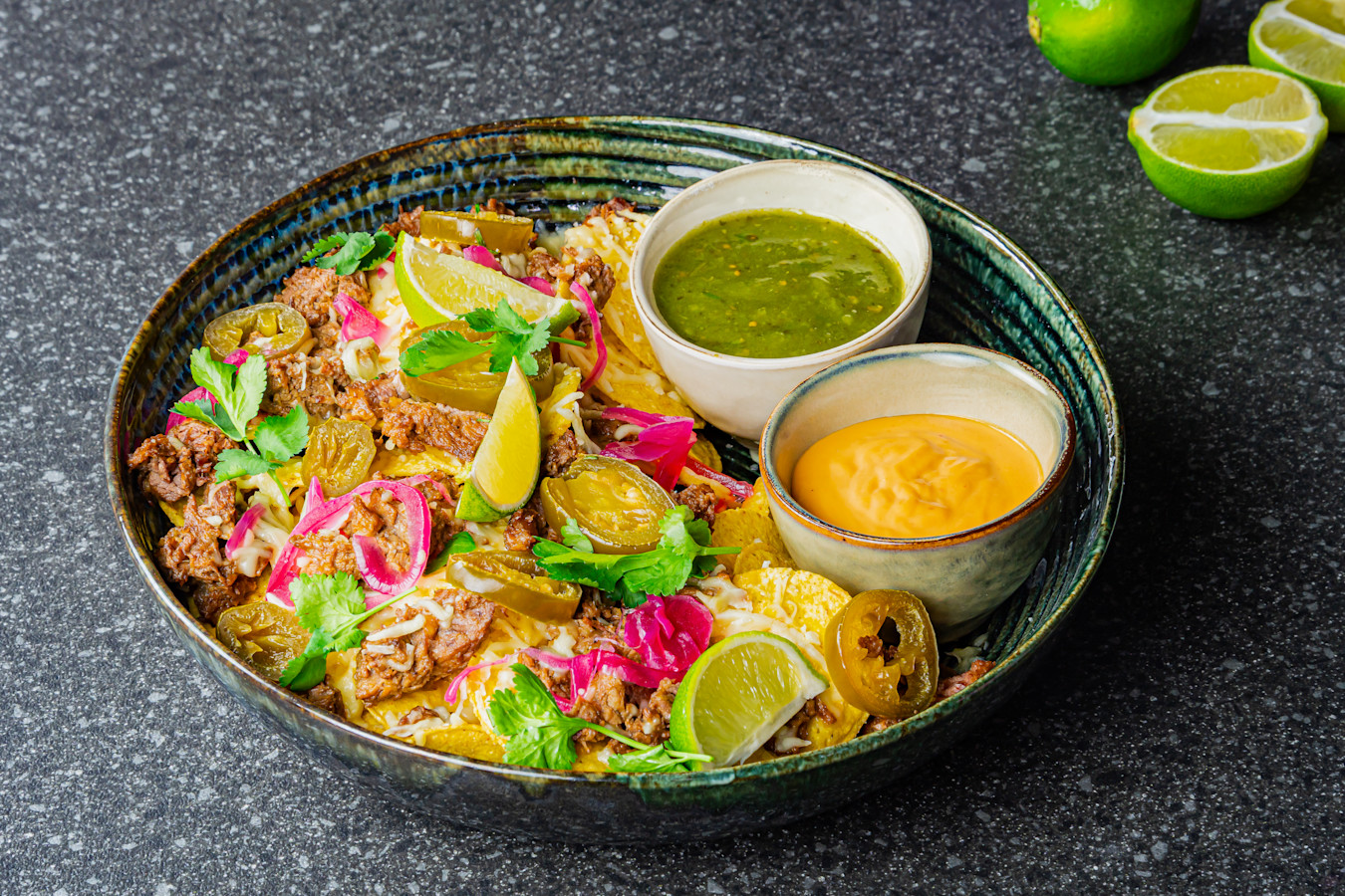 American Slow Cooked Beef & Pork Nachos