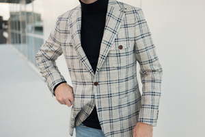 How To Pull Off A Check Statement Jacket