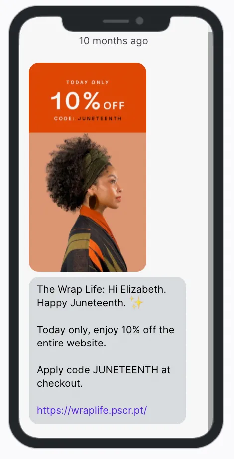 The Wrap Life Juneteenth SMS The Wrap Life Juneteenth SMS