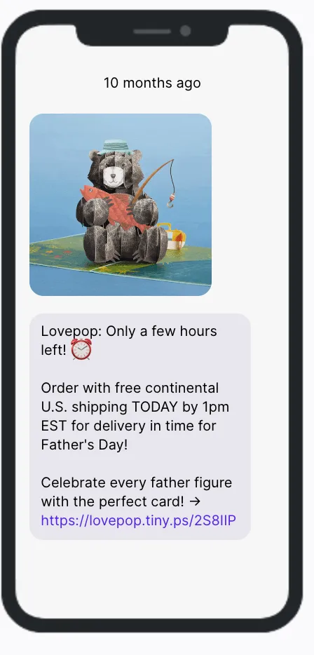 Father's Day SMS Campaign - Lovepop Father's Day SMS Campaign - Lovepop