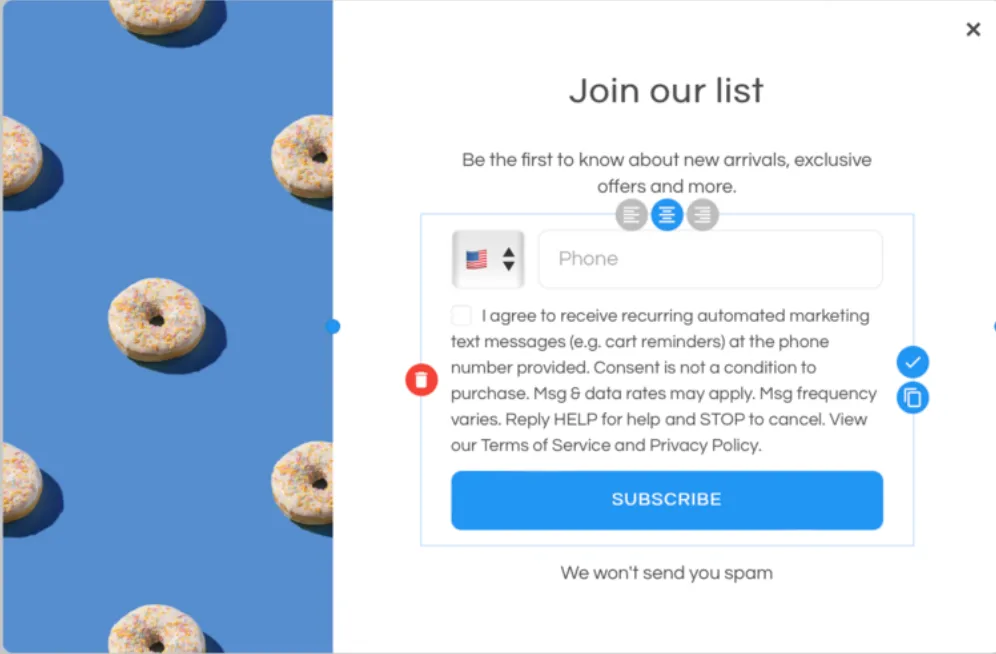 Integration screenshot