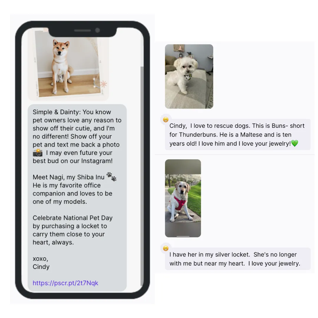 Simple & Dainty Pet Day Text with Responses Simple & Dainty Pet Day Text with Responses