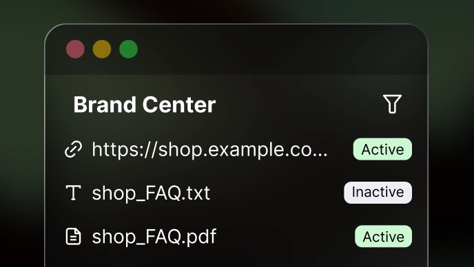 brand center youre in control