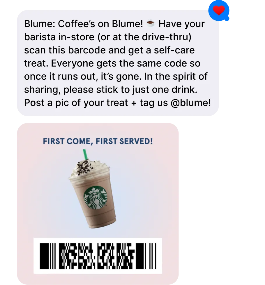 Blume Coffee Message Blume Coffee Message