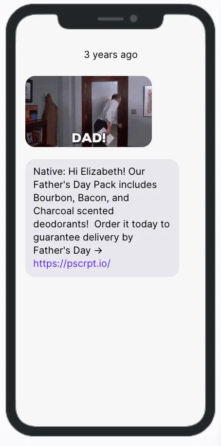 Father's Day SMS Campaign - Native Father's Day SMS Campaign - Native