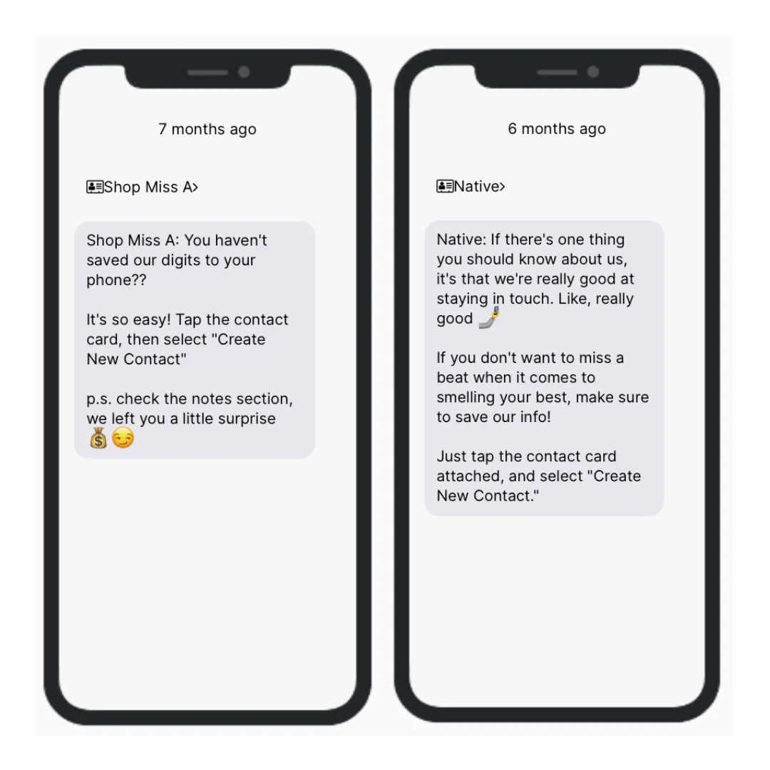 Miss A and Native Contact Card Campaigns Miss A and Native Contact Card Campaigns